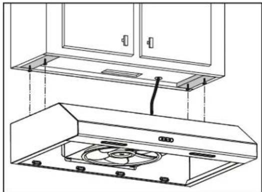 NuTone NCDA130SS - Install the Hood (Standard Installation) - 1