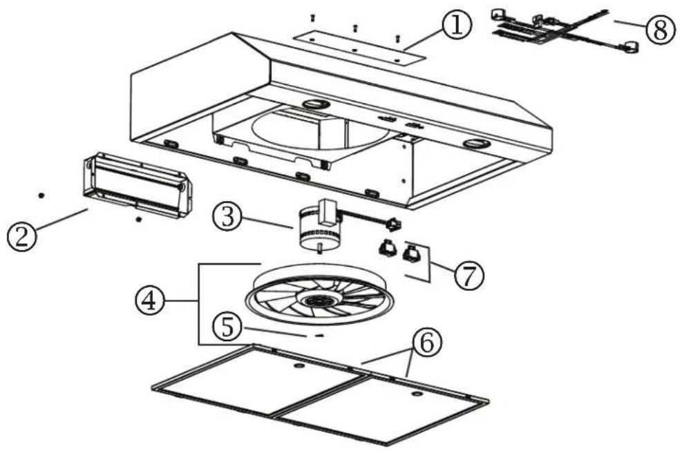 NuTone NCDA130SS - REPLACEMENT PARTS AND REPAIRS - 1