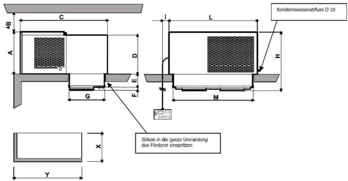DAIKIN LMCMD060AV3 - Platzbedarf der Maschine - 1