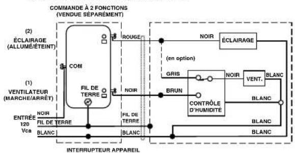 NuTone Flex AN000HSNF - OPTION DE CÂBLAGE N° 1 - 1