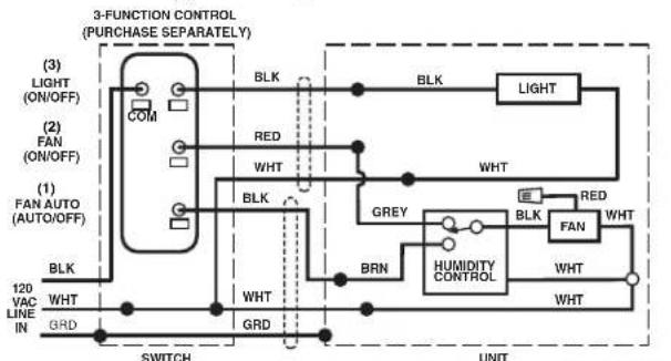 NuTone Flex AN000HSNF - WIRING OPTION #2 - 1