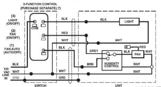 NuTone Flex AN000HSKT - WIRING OPTION #2 - 1