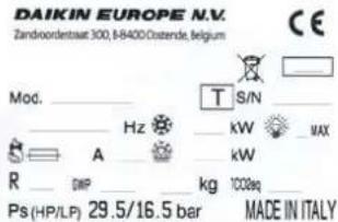 DAIKIN LMDMD080AV3 - Table of warning and attention plates - 1