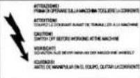 DAIKIN LMSLN400AW1 - Table of warning and attention plates - 5