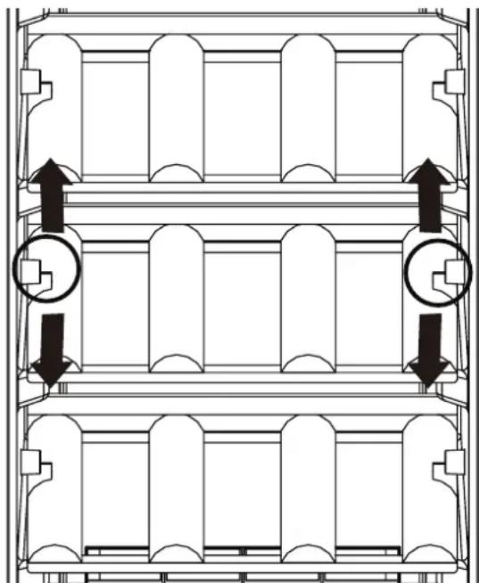 IKEA SPELNÄS 505.938.86 - Herausnehmen und Einsetzen der Einlegeböden und der Schublade - 1