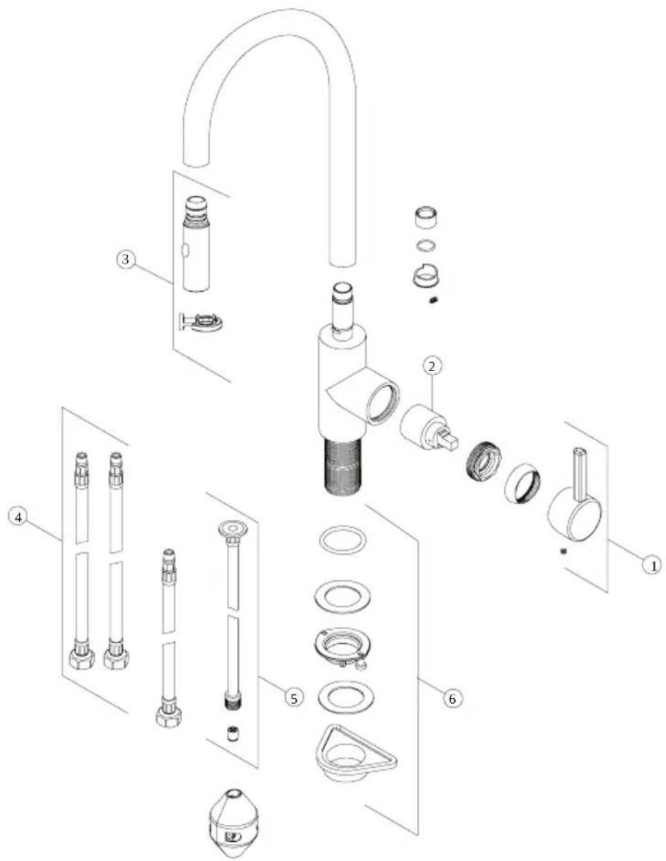 FRANKE EOS-PD-316 - Spare/replacement list EOS-PD-316 / 304 / IBK / GLD and EOS-PR-304 / IBK / GLD - 1