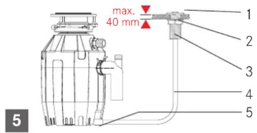FRANKE TE-50 - Conjunto de interruptor de ar do triturador - 1