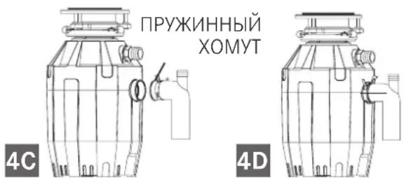 FRANKE TE-50 - Присоединение сливного коленчатого патрубка - 2