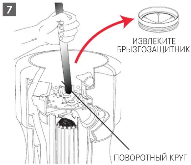 FRANKE TE-50 - ВРАЩЕНИЕ ПОВОРОТНОГО КРУГА ЗАТРУДНЕНО: - 1