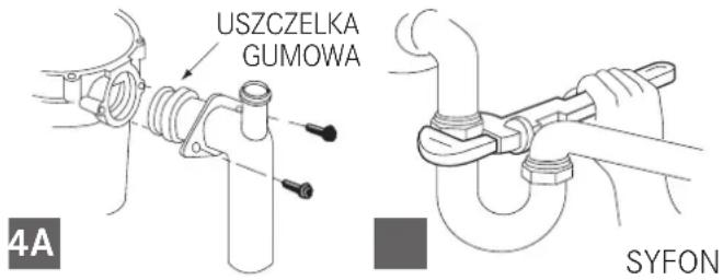 FRANKE TE-50 - Montaż kolanka odpływowego - 1
