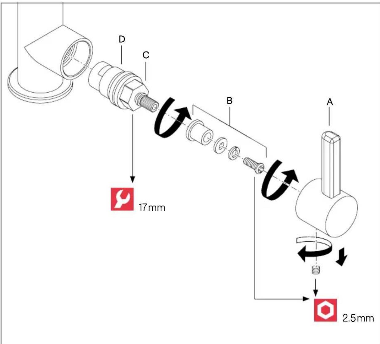 FRANKE UNJ-HC-304 - Sustitución del cartucho - 1