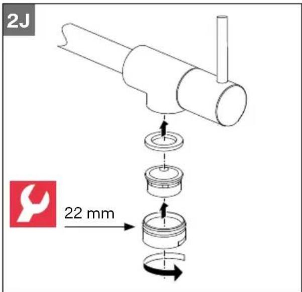 FRANKE STL-PF-304 - Remarque: Le robinet est destiné à être utilisé uniquement avec de l'eau froide! - 9