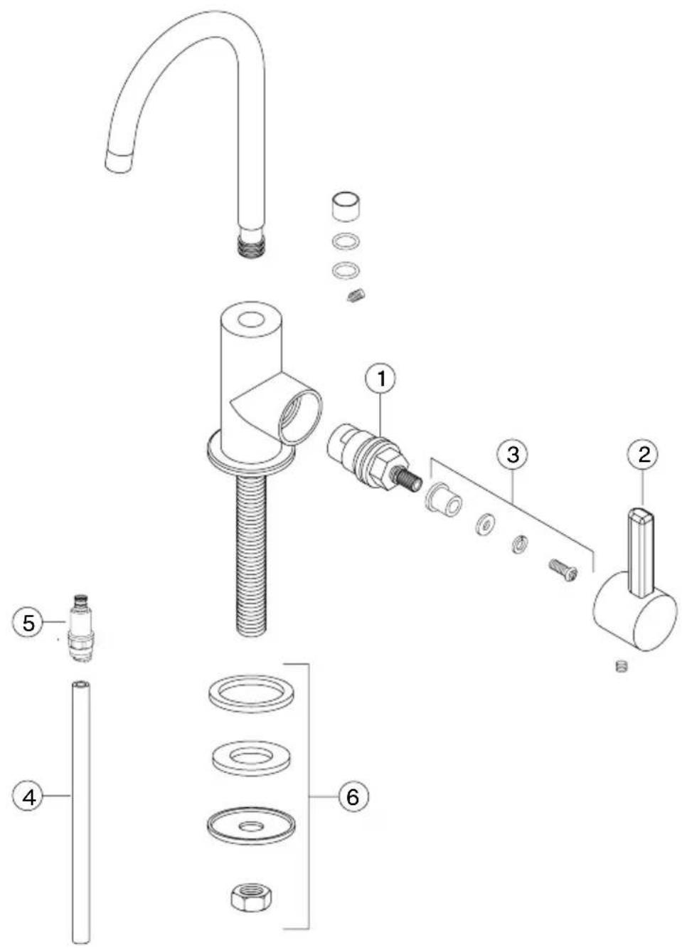 FRANKE UNJ-HO-IBK - Liste des pièces de rechange/de remplacement UNJ-FW-304 - 1
