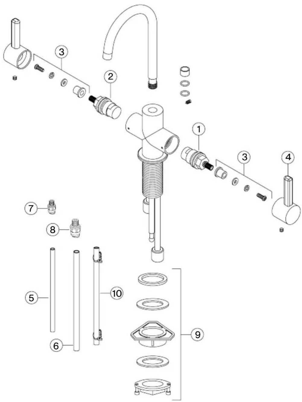 FRANKE UNJ-HO-IBK - Spare/replacement list UNJ-HC-304 - 1