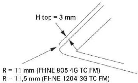 FRANKE FHNE 805 4G TC - MIHIMAJbHI TABAPHTI PO3MIPN (MM) - 4