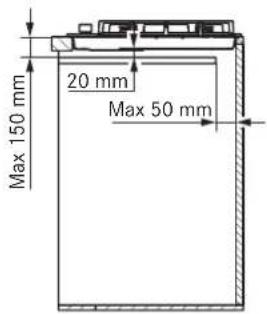 FRANKE FHNE 805 4G TC - DIMENSIUNI MINIME (MM) - 2