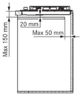 FRANKE FHNE 805 4G TC - MINDESTABMESSAGENGEN (MM) - 2