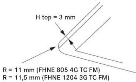 FRANKE FHNE 805 4G TC - DIMENSOES MINIMAS (MM) - 5