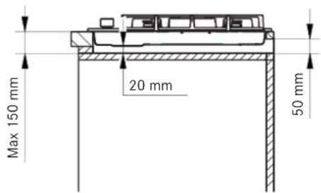 FRANKE FHNE 805 4G TC - MHHHIMALbHbIE PA3MEPbI (MM) - 3