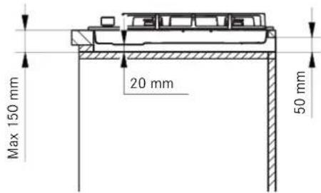 FRANKE FHNE 805 4G TC - DIMENSIUNI MINIME (MM) - 3