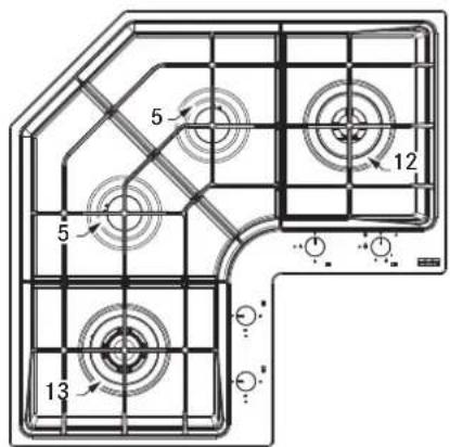 FRANKE FHNE 805 4G TC - DADOS TÉCNICOS - 5