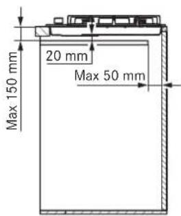 FRANKE FHNE 805 4G TC - DIMENSOES MINIMAS (MM) - 2