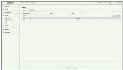 Hanwha HRX-835 - Régl. > Periph > Texte > Événement - 1