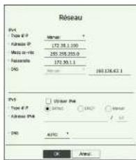 Hanwha HRX-835 - Régl. > Réseau > IP & Port > Adresse IP - 2