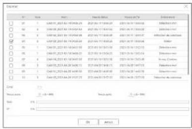 Hanwha HRX-835 - Exemple) Exportation des résultats de la recherche de favoris - 1