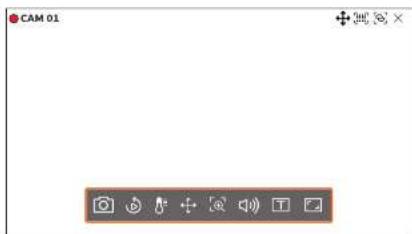 Hanwha HRX-835 - Menu de l'écran live (Direct) - 1