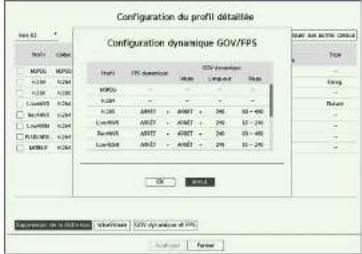 Hanwha HRX-835 - Configuration dynamique GOV/FPS - 1