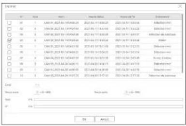 Hanwha HRX-435 - Exemple) Exportation des résultats de la recherche de favoris - 1