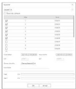 Hanwha HRX-435 - Exportation de la vidéo par configuration de la section - 1