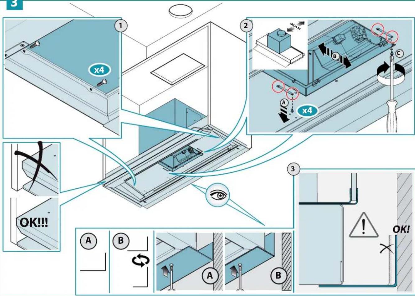 FALMEC Virgola No-Drop Touch 75 - Specliche del mobile Cabinet specification - 5