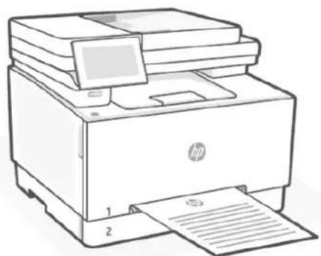 HP Color LaserJet Pro MFP 3302fdw - Chargement de papier à en-tête ou de formulaires pré-imprimés dans le bac 1 - 1