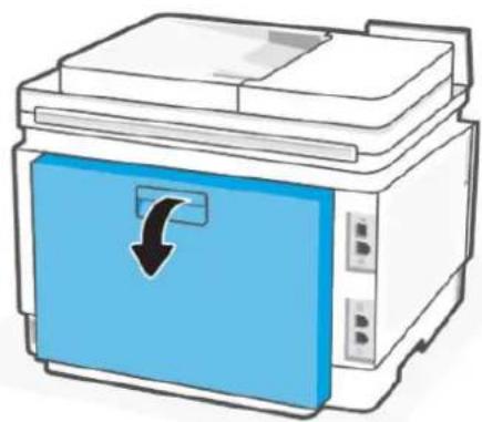 HP Color LaserJet Pro MFP 3302fdw - Élimination d'un bourrage papier à partir de la porte d'accès arrière - 1