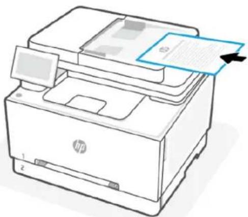HP Color LaserJet Pro MFP 3302fdw - Chargement d'un original dans le bac d'alimentation automatique - 4