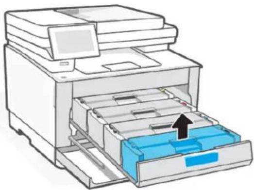 HP Color LaserJet Pro MFP 3302fdw - Remise en place d'une cartouche de toner - 4