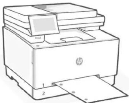 HP Color LaserJet Pro MFP 3302fdw - Chargement de papier à en-tête ou de formulaires pré-imprimés dans le bac 1 - 3