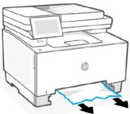 HP Color LaserJet Pro MFP 3302fdw - Suppression d'un bourrage papier dans le compartiment feuille à feuille du bac 1 - 3