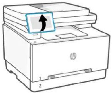 HP Color LaserJet Pro MFP 3302fdw - Basculer le panneau de commande - 1