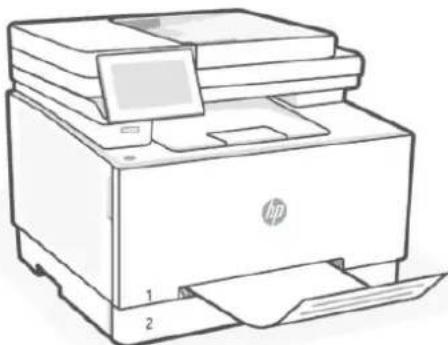HP Color LaserJet Pro MFP 3302fdw - Chargement de papier à en-tête ou de formulaires pré-imprimés dans le bac 1 - 2
