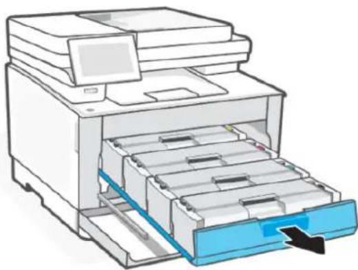 HP Color LaserJet Pro MFP 3302fdw - Remise en place d'une cartouche de toner - 3