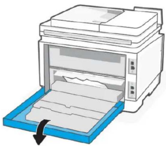 HP Color LaserJet Pro MFP 3302fdw - Élimination d'un bourrage papier dans le bac de sortie - 1