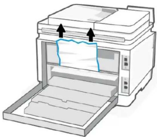 HP Color LaserJet Pro MFP 3302fdw - Élimination d'un bourrage papier à partir de la porte d'accès arrière - 2