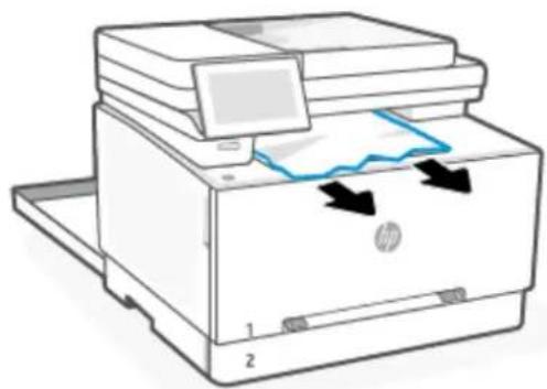 HP Color LaserJet Pro MFP 3302fdw - Élimination d'un bourrage papier dans le bac de sortie - 2
