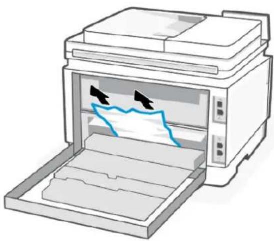 HP Color LaserJet Pro MFP 3302fdw - Élimination d'un bourrage papier dans le bac de sortie - 3
