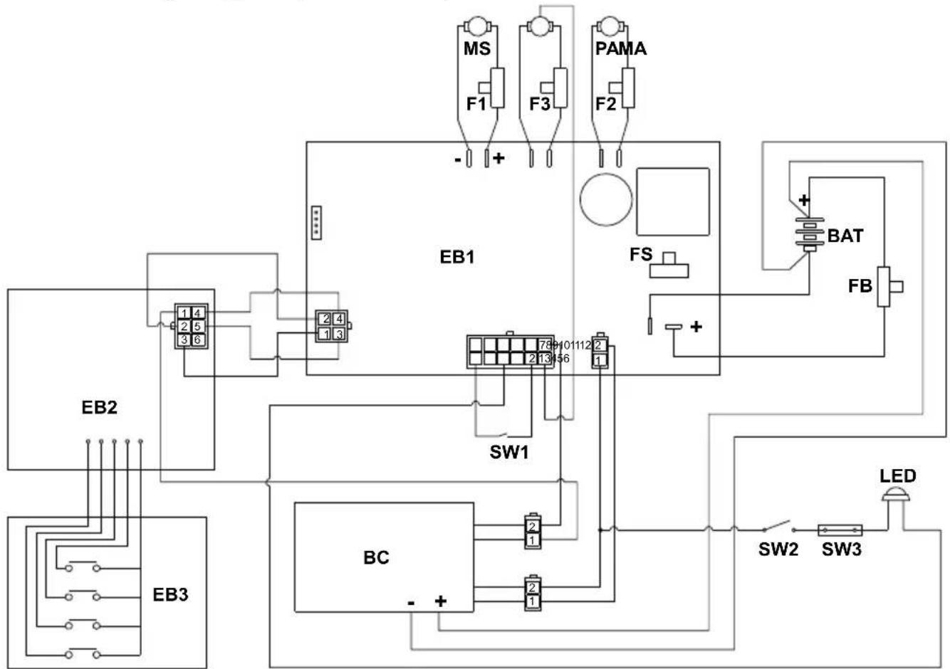 Ghibli & Wirbel ROYAL 15 M 38 BC LITHIUM PLUS - 18.1.b - Wiring diagram (BC version) - 1