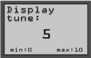 Display tune: 5 min:0 max:10