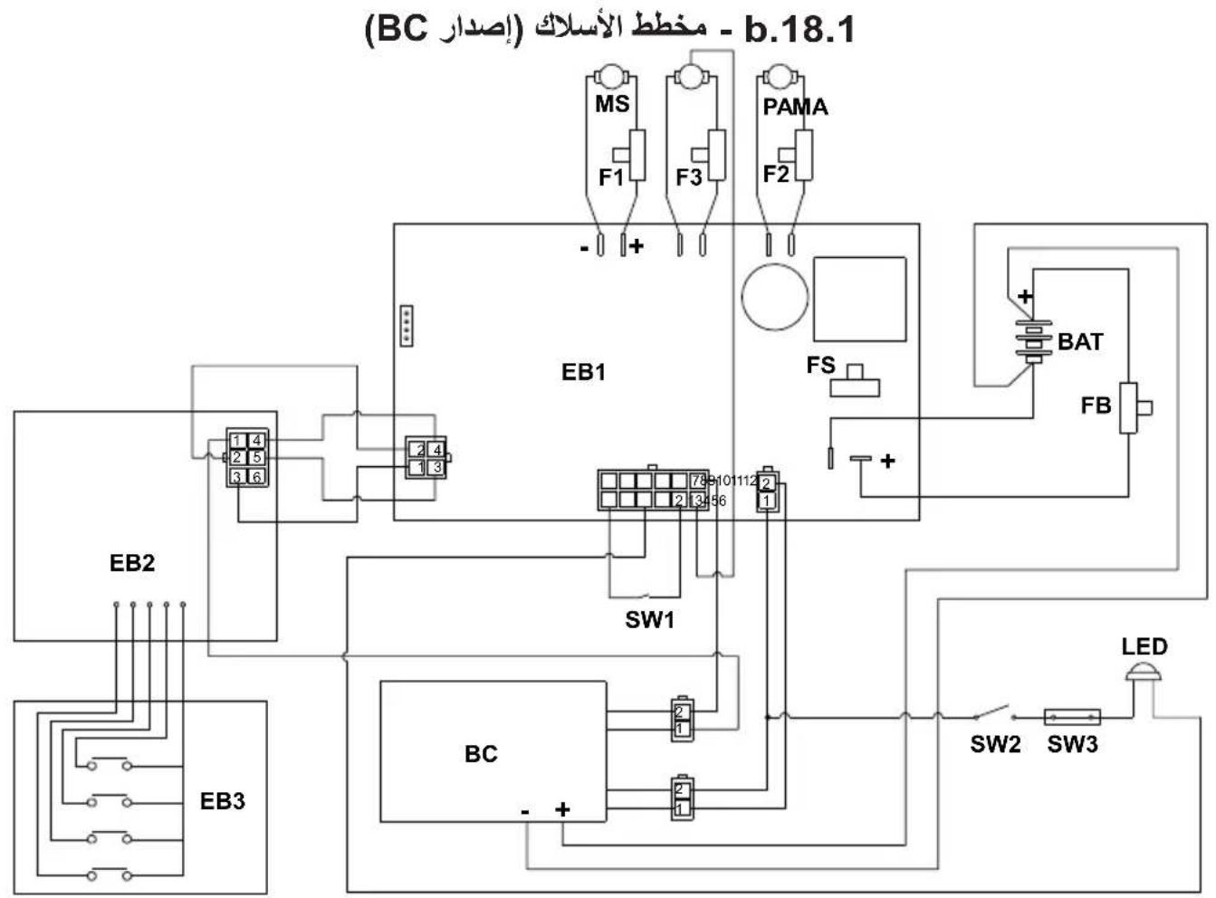 Ghibli & Wirbel ROYAL 15 M 38 BC LITHIUM PLUS - 18.1.b - Schemat elektryczny (wersja BC) - 3